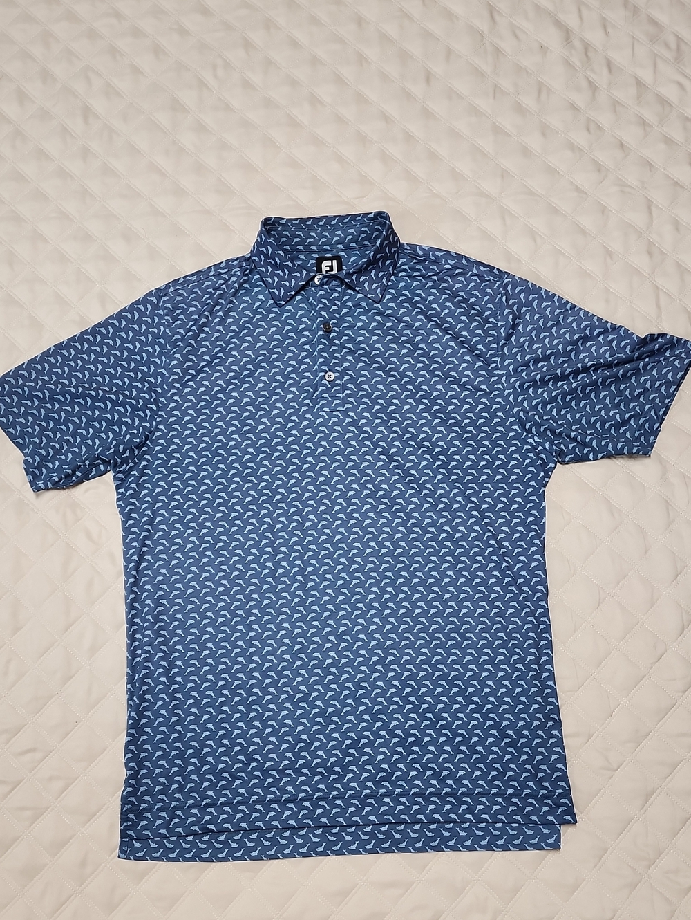 FootJoy Dolphin Print Golf Polo XL | Classic Fit | Performance Golf Shirt Medium